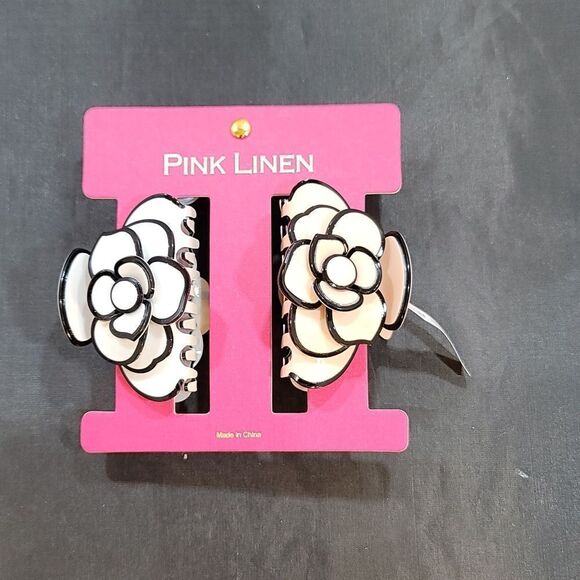 BRAND NEW PINK LINEN HAIR CLAW CLIP CLAMP FOR WOMEN FRENCH STYLE HEAD AC… - Picture 4 of 16